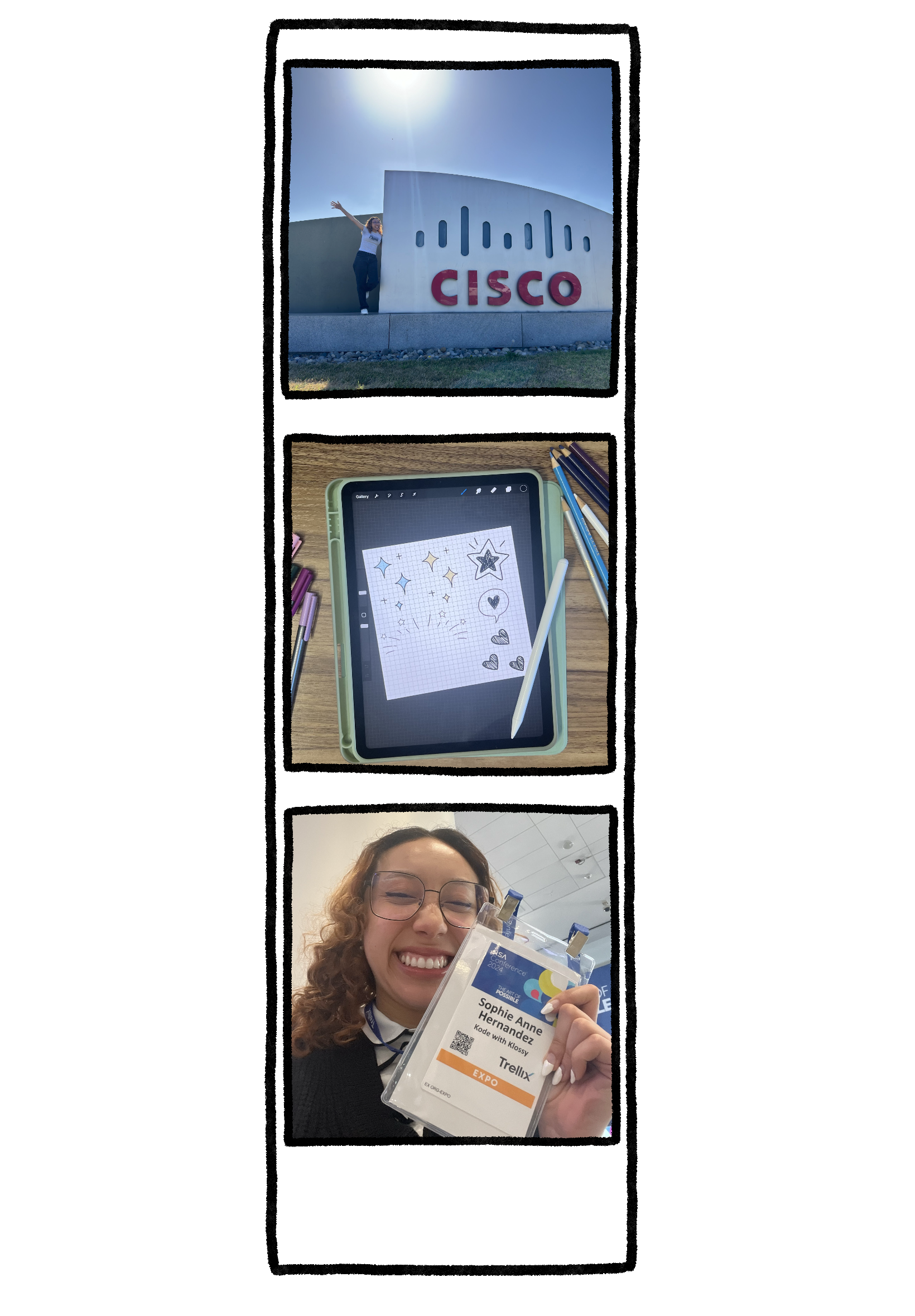 Photo strip of Sophie